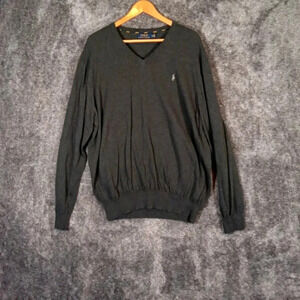 Polo Ralph Lauren v neck Pima cotton long sleeve sweater men's XXLARGE